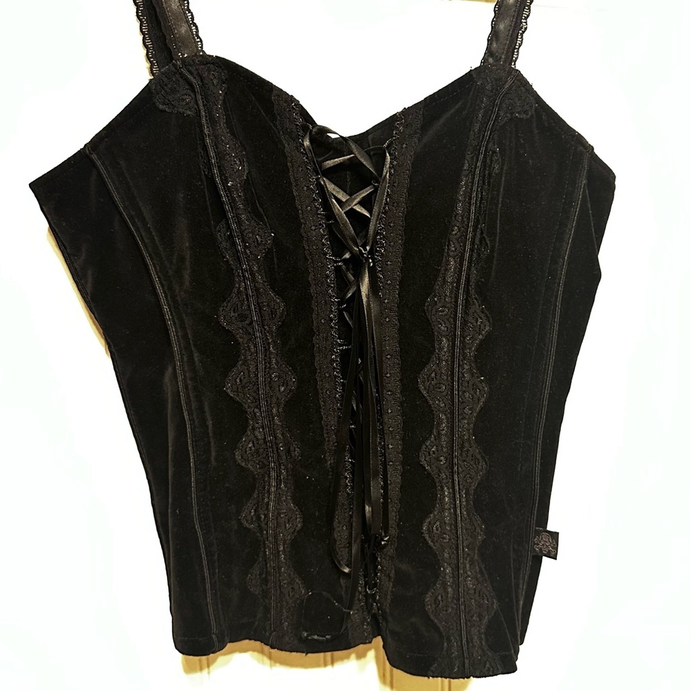 Tripp NYC Velvet corset top